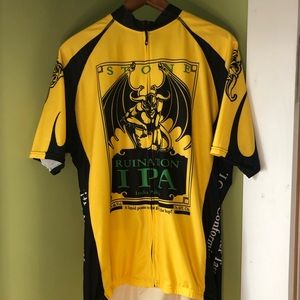 Canari Cyclist Shirt. Size XL. Stone Ruination IPA Theme.